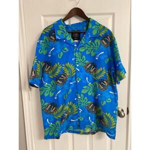 Bioworld My Hero Academia UA Logo Hawaiian Button Down Shirt Size XL